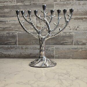 Tree of Life Aluminum Menorah
